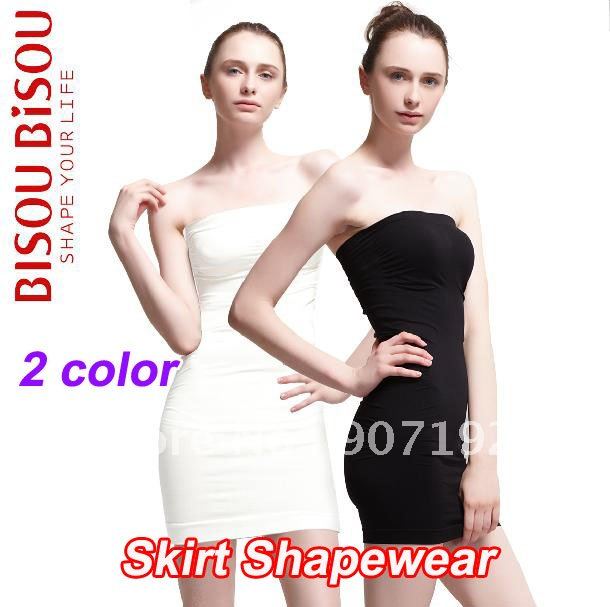 200pcs/lot Ladies' Body Slimming Body Slip Strapless Magic Skirt Shapewear(OPP bag)