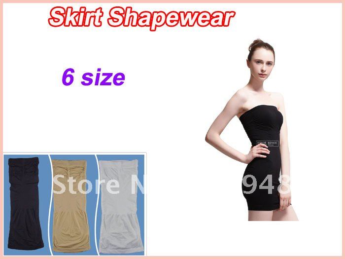 200pcs/lot Ladies' Body Slimming Body Slip Strapless Magic Skirt Shapewear (OPP bag)