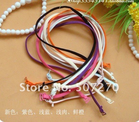 200pcs/lot -ON SALE Women Candy colors Belt Hanging neck shoulder ADJUSTABLE Straps For Bra Ladies multi color available  - B004