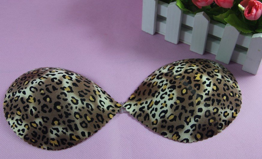 200Pcs/lot Sexy Zebra/Leopard grain Silicone bra Push Up Breast pad Cloth Nipple Cover Invisible Fresh bra Free Shipping via DHL