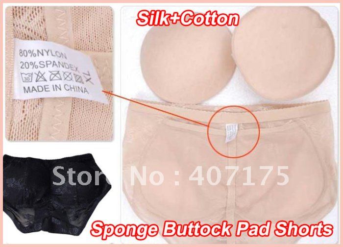 200pcs/lot Sponge Buttock Pad Body Shaping Shorts Women Panties Hold Buttock Shape Panties Healthy Underpants(OPP bag)