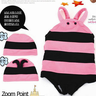2010 ! child one-piece swimsuit baby swimwear style swimwear small bee