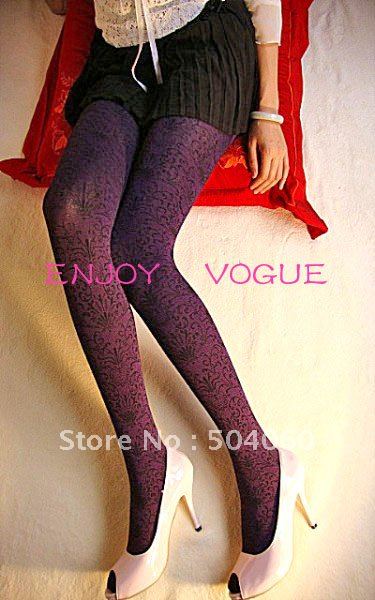2010 Hot Sale Products 120 Denier Women's Fashion Jacquard Tights Leggings Pantyhoses