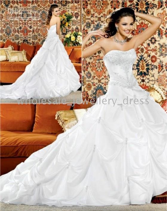 2010 Modest new A line skirt style 1125486 robe/ball/prom/evening/ wedding/dress 1
