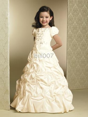 2010 Style SKU510111 Ball Gown Scoop Floor- Length Flower Girl Dresses