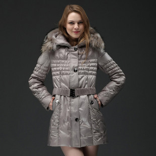 2011 autumn and winter down outerwear overcoat slim long design women's down coat 390