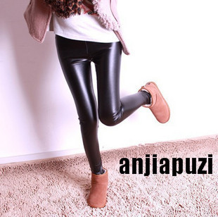 2011 autumn and winter fashion legging velvet leather pants tight-fitting thickening legging plus size thermal