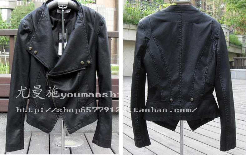 2011 autumn and winter leather clothing shorts leather clothing water washed leather clothing motorcycle loading small leather