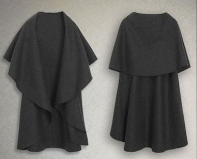2011 autumn circle cloak cape style woolen overcoat outerwear trench 9