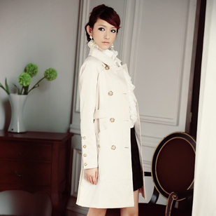 2011 autumn classic double breasted trench hm1319 beige