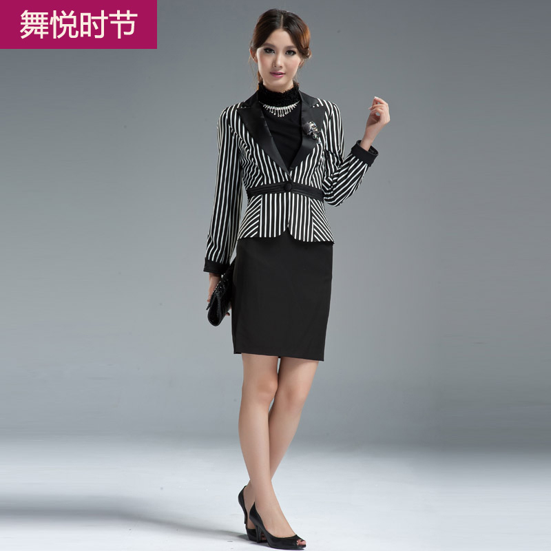 2011 autumn plus size clothing silk Women twinset dress 8206