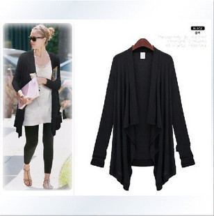 2011 autumn women's 886305 modal cotton cape cardigan medium-long outerwear high quality