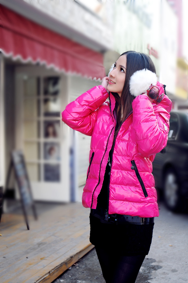 2011 clothing glossy slim thickening female short design down coat