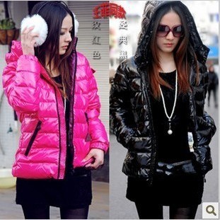 2011 down coat Women glossy slim fashion short design down coat