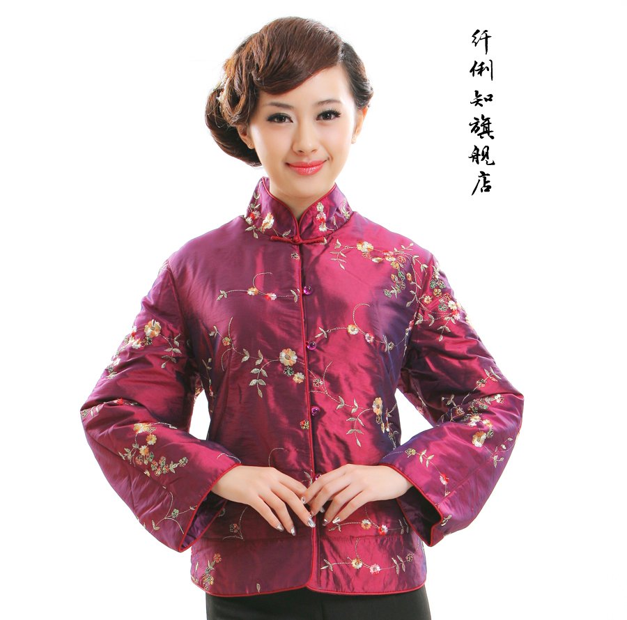 2011 fashion wadded jacket quinquagenarian beautiful mother clothing chinese style top 2 as013v