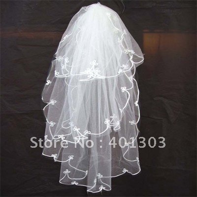 2011 fashion Wedding veils,bridal veils,3 layer veils,white 5pcs/lot