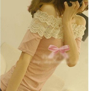 2011 fashion wind new arrival fashion sexy lace strapless paragraph elastic t