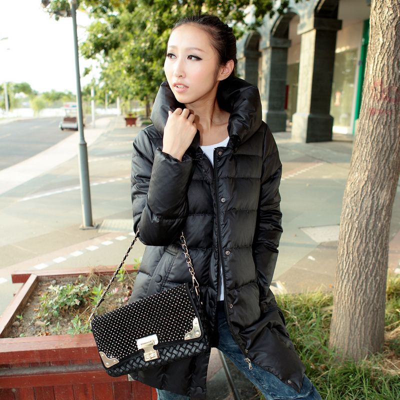 2011 female down coat slim medium-long new arrival