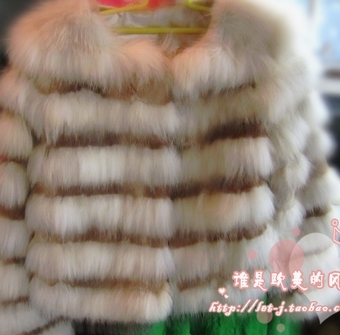 2011 fox fur patchwork rex rabbit plush raccoon fur o-neck short design fur coat