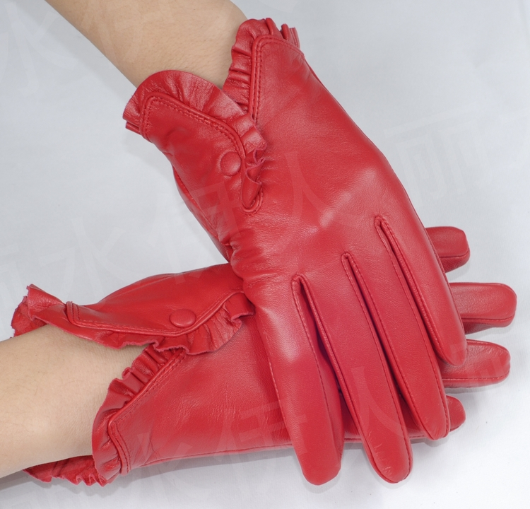 2011 genuine leather gloves women's Women spring and autumn fashion beautiful small suede multicolor