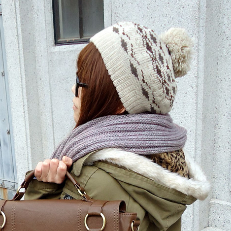 2011 glovin yarn rib knitting women's hat spherule cap winter warm hat