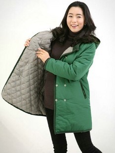 2011 maternity clothing maternity long design wadded jacket winter thickening outerwear maternity winter cotton-padded jacket