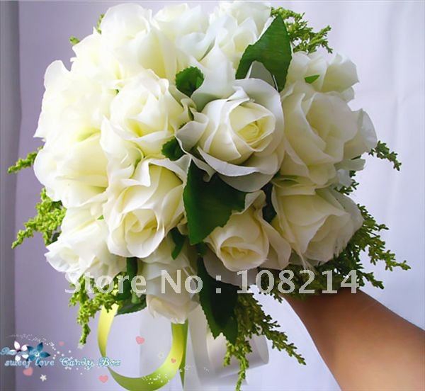 2011 New bride holding flowers roses flower delivery WITH wrist corsage Free