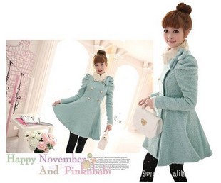2011 new Korean brand ladies long section of ladies shrug wool coat [with collar] 8040N518
