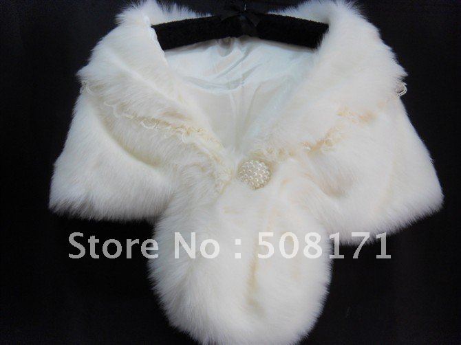 2011 sublimate New Without tags wedding Shawl Faux Fur Stole Wrap Shrug Bolero Coat Bride shawl