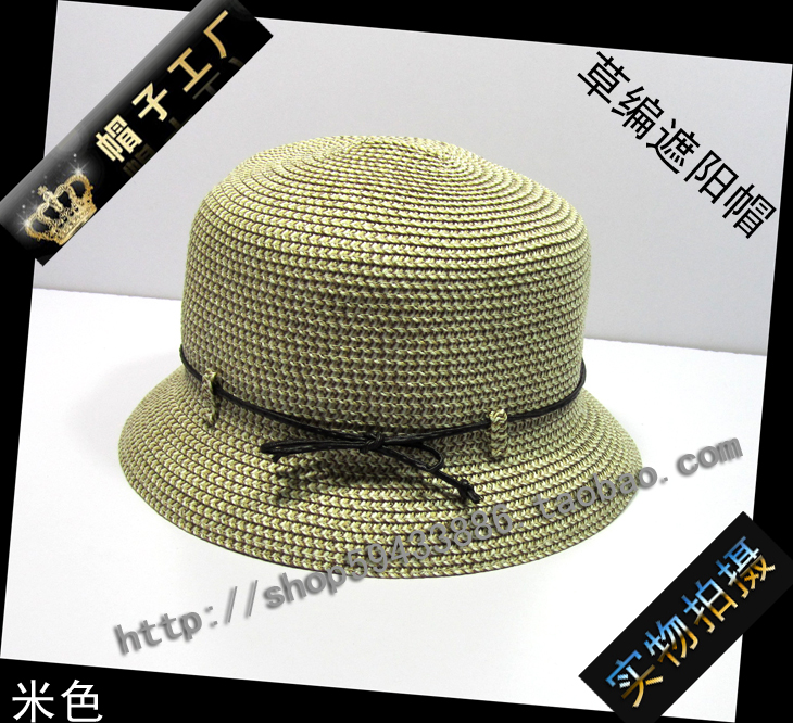 2011 sun-shading sunscreen straw braid bucket hat male women's casual lovers summer hat
