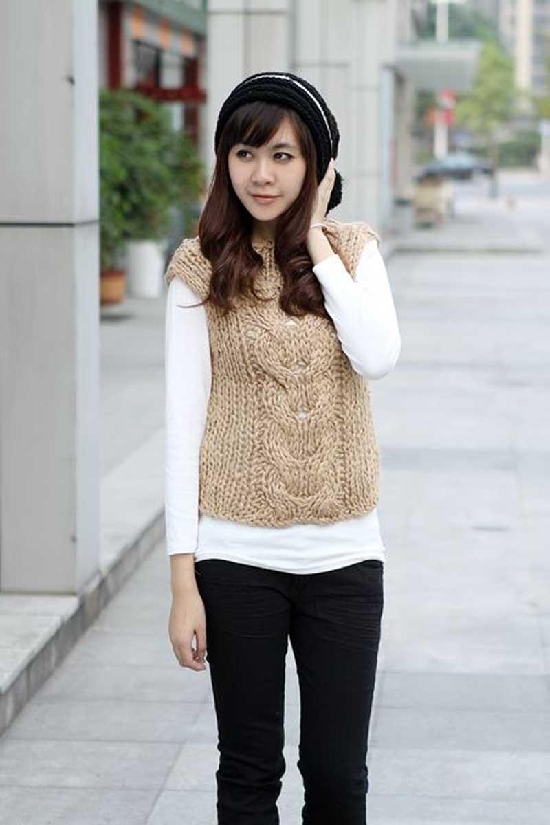 2011 thick yarn sweater vest sweater