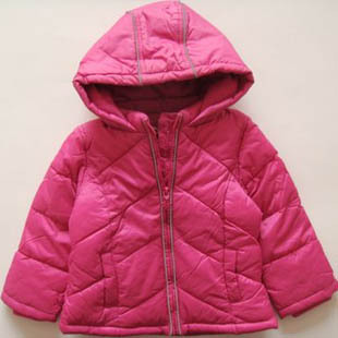 2011 winter children's clothing wadded jacket female child with a hood outerwear