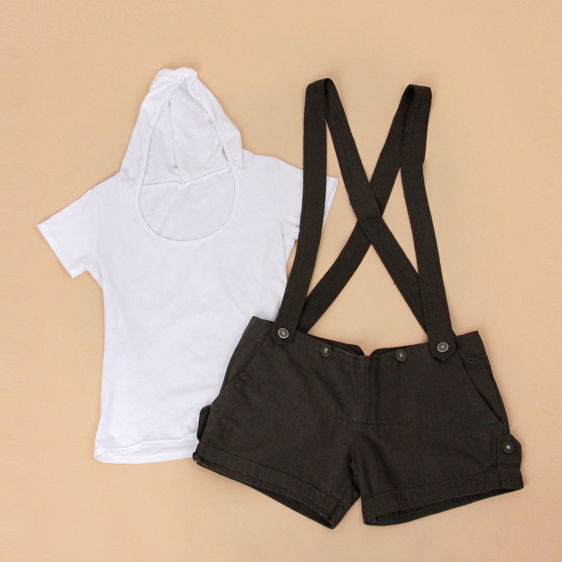 2011 women's bib pants deteachable suspenders casual shorts t +FREE SHIPPING!