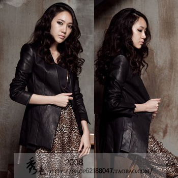 2011 women's fashion individuality brief ol tube elegant suit leather clothing