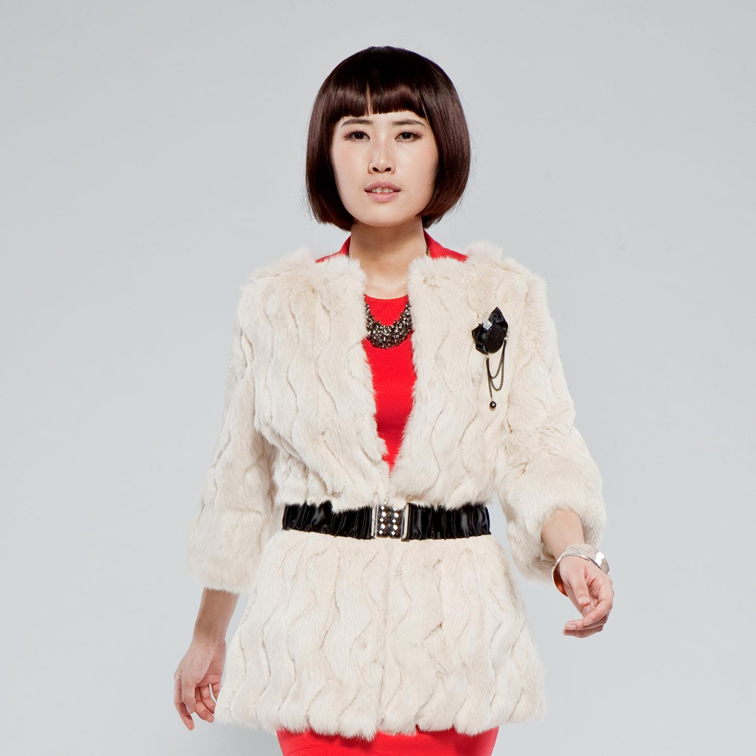 2011 women's rabbit fur coat jtl88113115