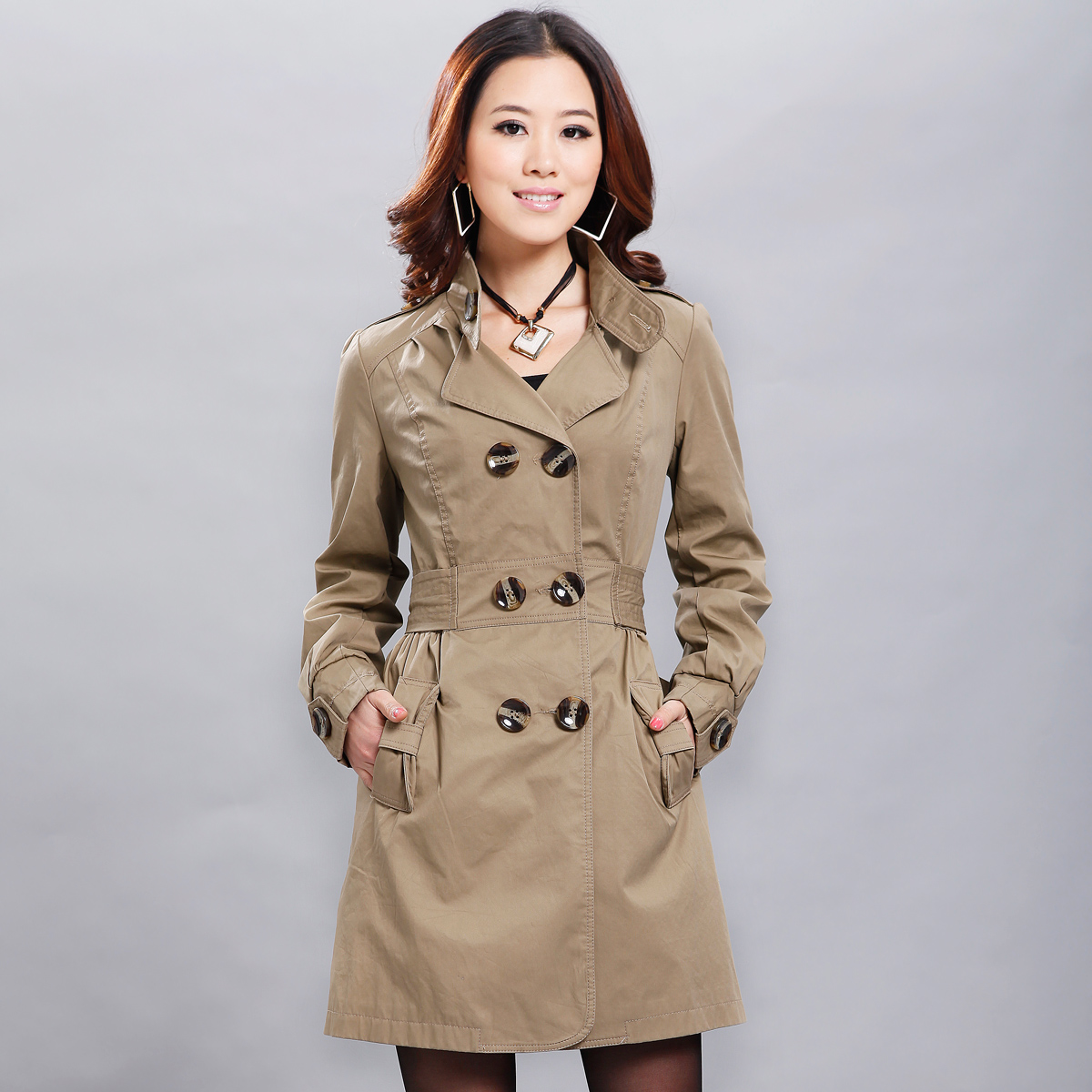 2012 0323 fashion double breasted trench l