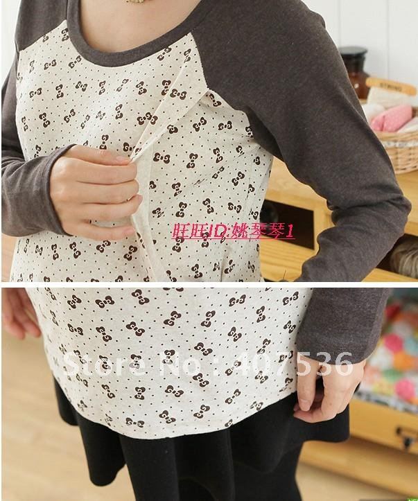 2012 100% cotton meternity Tees , Nursing / Maternity clothes,Pregnant clothes, Colpus open easy nursing, my326