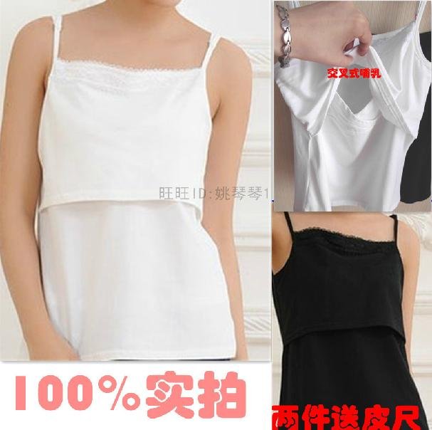 2012 100% cotton underware, summer Nursing / Maternity  sleep tank tops/camis, Pregnant clothes, Colpus open easy nursing, my325