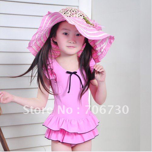2012 (10Pcs/Lot) Free Shipping Wholesale High Quality Princess Children's/Kids Two Pieces SwimmSuit,Girls 4Colors,3-10Years