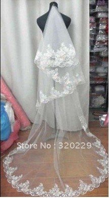 2012 1T  Elegant  white&ivory wedding  bride veil+Comb    LJ0018