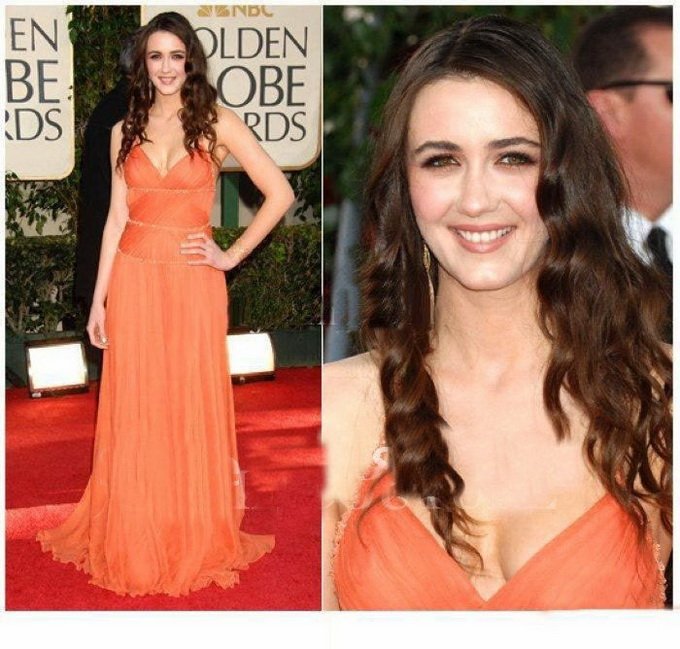 2012 69th Golded Global Awards Celebrity Dresses Oscar Star Beading Evening Dresses Chiffon Sold