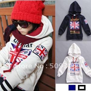 2012 82land child sweatshirt m word flag fashionable casual outerwear 4pcs/lot free shipping