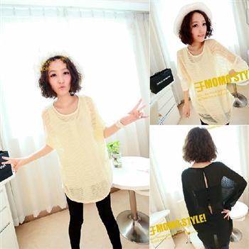 2012 9038 autumn patchwork thin knitted shirt long design sweater , Free Shipping