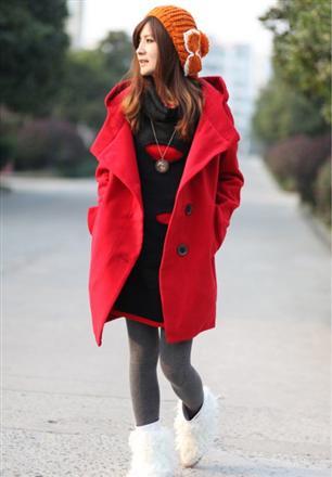 2012 9045 all-match slim large lapel long design woolen overcoat trench