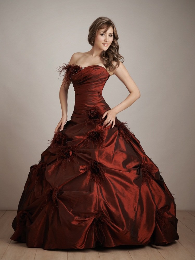 2012 A-line feathered  Lace-Up Bodice Back Quinceanera Dresses