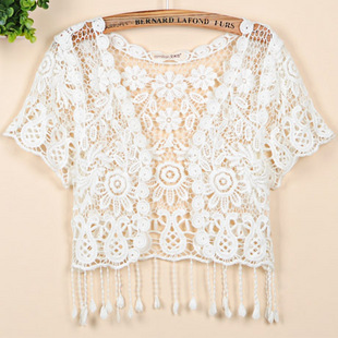 2012 all-match coat short shrug 2 short jacket white sun protection clothing summer small cape free shipping