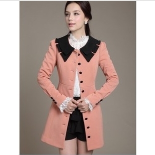 2012 all-match women's autumn and winter fashion trench outerwear female single breasted slim women's trench