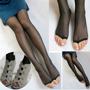 2012 Arrival candy color 15D core spun spandex fish mouth toeless Stocking Tights Fishnet Hose Pantyhose panty-hose Tights