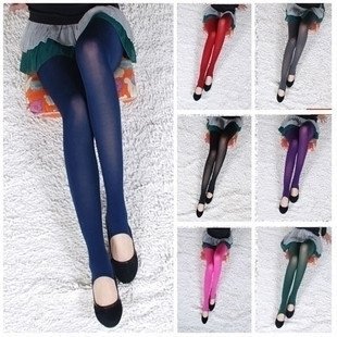 2012 Arrival Candy Colour 20D Velvet  step foot Stocking Tights Fishnet Hose Pantyhose panty-hose Tights