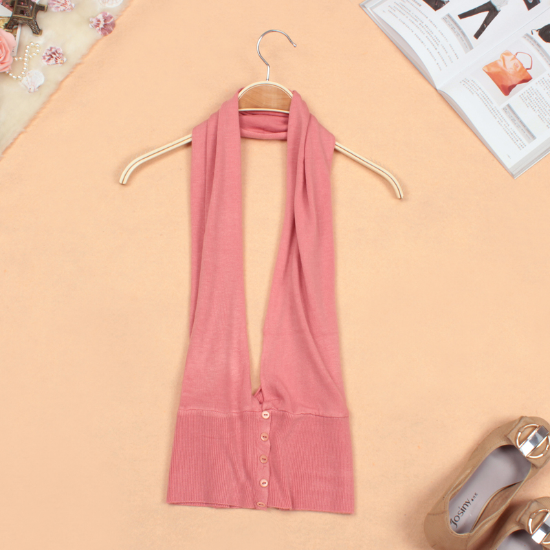2012 autumn all-match halter-neck shirt sweater sleeveless outerwear brief elegant